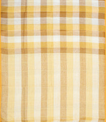 Sandal Woven Linen Saree With Checks-LI0721