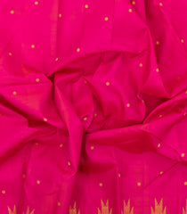 Hot Pink Handloom Kanchipuram Silk Saree With Kamalam Buttas-KA14493