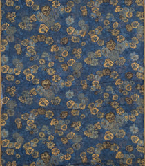 Navy Blue Woven Chiffon Silk Saree With Printed Floral Motifs-PS0652