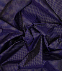 Dark Blue Handloom Kanchipuram Silk Saree With Zari Checks-KA14686