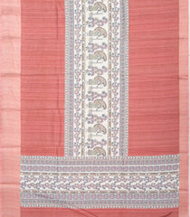 Peach Woven Synthetic Manipuri Silk Saree With Printed Motifs-BL3672
