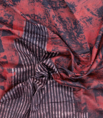 Dark Grey Printed Jaipur Cotton Saree With Tie & Dye Motifs-JC1689