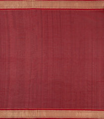 Red Handloom Soft Silk Cotton Saree With Zari Checks & Buttas-SC4438