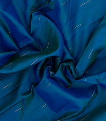 Cyan Handloom Kanchipuram Silk Saree With Zari Buttas-KA15319