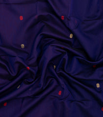 Violet Handloom Maheswari Silk Cotton Saree With Buttas & Zari Border-SC4862
