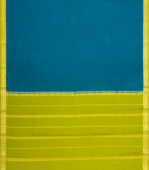 Cyan Woven Mysore Silk Saree With Contrast Border-MS3854