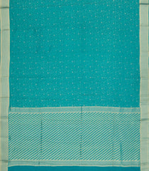 Turquoise Woven Mysore Silk Saree With Floral Vine Motifs-MS3363