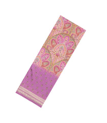 Pink Printed Chanderi Cotton Saree With Floral Motifs-CC1750