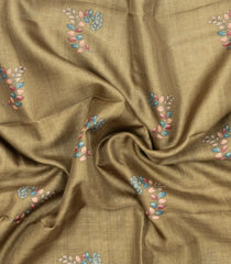 Olive Green Printed Synthetic  Dola Silk Saree With Zari Stripes & Border-SY0069