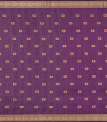 Purple Handloom Kanchi Cotton Saree With Silk Border-KC1823