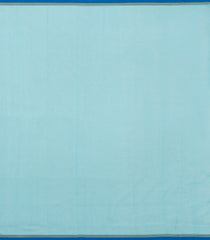 Turquoise Handloom Bengal Cotton Saree With Floral Buttas-BG1776
