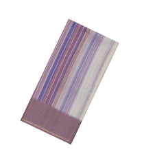 Multi Colour Printed Synthetic Dupion Saree With Stripes & Contrast Border-BL6054