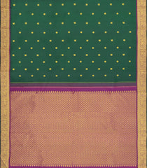 Green Handloom Kanchipuram Silk Saree With Zari Buttas-KA15251