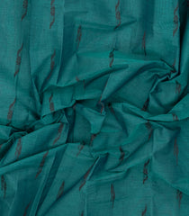 Teal Woven Rasipuram Cotton Saree With Floral Buttas-RA2557