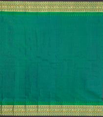 Red Handloom Gadwal Silk Saree With Buttas & Contrast Temple Border-GA0302