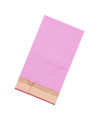 Baby Pink Handloom Maheswari Silk Cotton Saree With Checks-SC4949