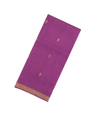 Lilac Woven Tussar Silk Saree With Mango Motifs & Zari Border-TU3533