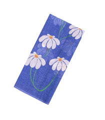 Purple Printed Synthetic Linen Saree With Floral Motifs-SY0076