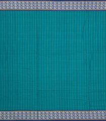 Dark Grey Handloom Bengal Cotton Saree With Stripes-BG2003