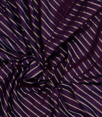 Dark Purple Handloom Soft Silk Cotton Saree With Veldari Stripes-SC4566