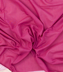 BubbleGum Pink Woven Bengal Cotton Saree With Contrast Border-BG1647