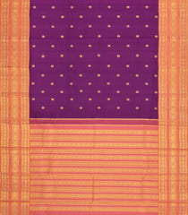 Magenta Handloom Korvai Kanchipuram Silk Saree With Annam Kanchipuram Butta Silk Sarees-KA16570