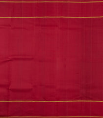 Midnight Blue Handloom Korvai Kanchipuram Silk Saree With Checks & Red Border-KA16817