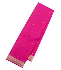 Hot Pink Handloom Kanchipuram Silk Saree With Buttas & Zari Border-KA16198