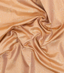 Peach Woven Tissue Silk Saree With Floral Zari Motifs-KA15553