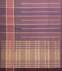 Off White Woven Kora Soft Silk Saree With Dotted Stripes -SO4760