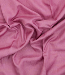 Baby Pink Woven Blended Viscose With Zari Checks-BL5567