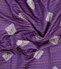 Lavender Printed Art Dola Silk Saree With Zari Stripes & Border-BL5791