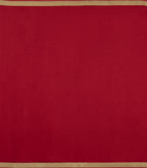 Crimson Woven Mysore Silk Saree With Zari Border-MS3335