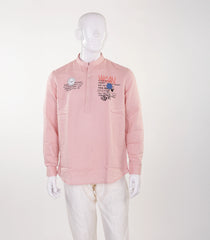 Pink short kurta with modern print-EW1096