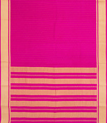 Hot Pink Woven Mysore Silk Saree With Zari Motifs-MS3659