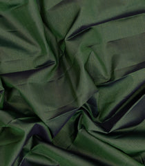 Bottle Green Handloom Kanchipuram Silk Saree With Stripes & Buttas-KA15399