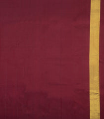 Maroon Handloom Kanchipuram Silk Saree With Combtooth Border-KA16184
