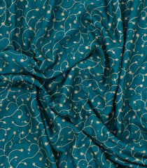 Cyan Woven Synthetic Blended Saree With Embroidered Motifs-EN2018