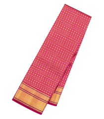 Pink Handloom Kanchipuram Silk Saree With Kamalam Motifs-KA16186