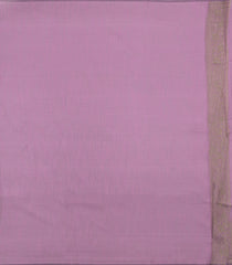 Lilac Woven Art Linen Saree With Zari Border-BL5634
