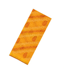 Turmeric Yellow Woven Pure Silk Saree With Printed Floral Motifs-PS0674