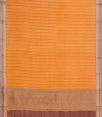 Orange Woven Pure Silk Saree With Printed Stripes-PS0675