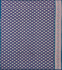 Navy Blue Woven Blended Satin Saree With Floral Zari Border-BL6011