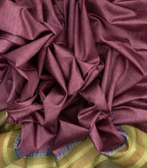 Dusty Pink Woven Synthetic Dupion Saree With Contrast Border-BL4343