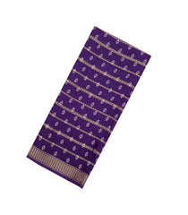 Lilac Printed Synthetics Dola Saree Zari Stripes-BL5287