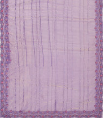 Lavender Woven Blended Viscose Saree With Embroidered Sequin Motifs