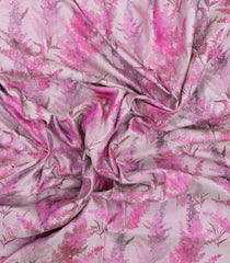 Pink Handloom Banarasi Satin SIlk Saree With Meena Floral Motifs-BE1849