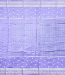 Violet Woven Banarasi Poona Silk Saree With Checks & Buttas-BP1019