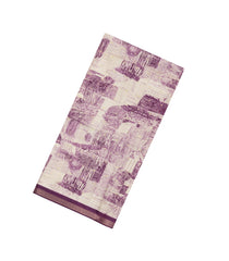 Lilac Printed Synthetic Tussar Saree With Abstract Motifs-BL5386