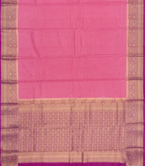 Pink Woven Blended Viscose Saree With Zari Checks-BL6100